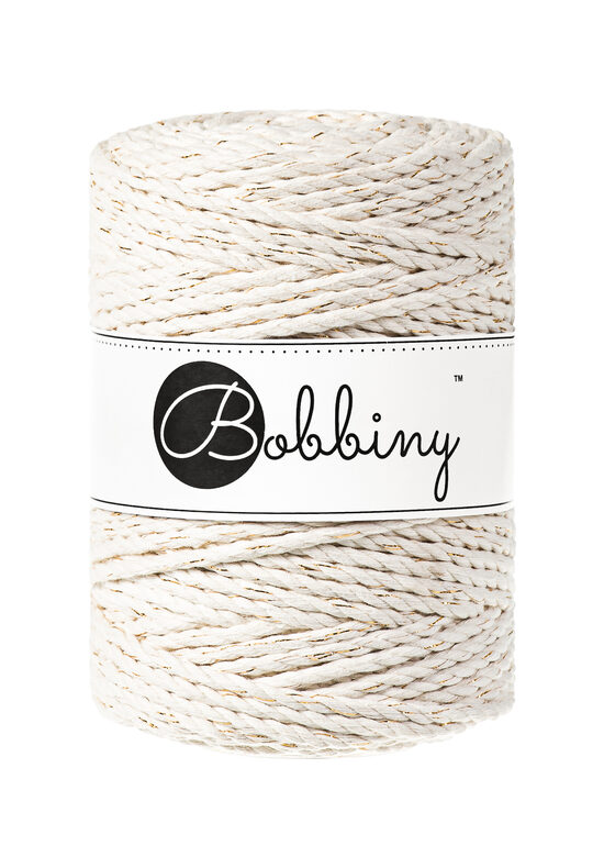 Makramē virve 3PLY - Golden Natural