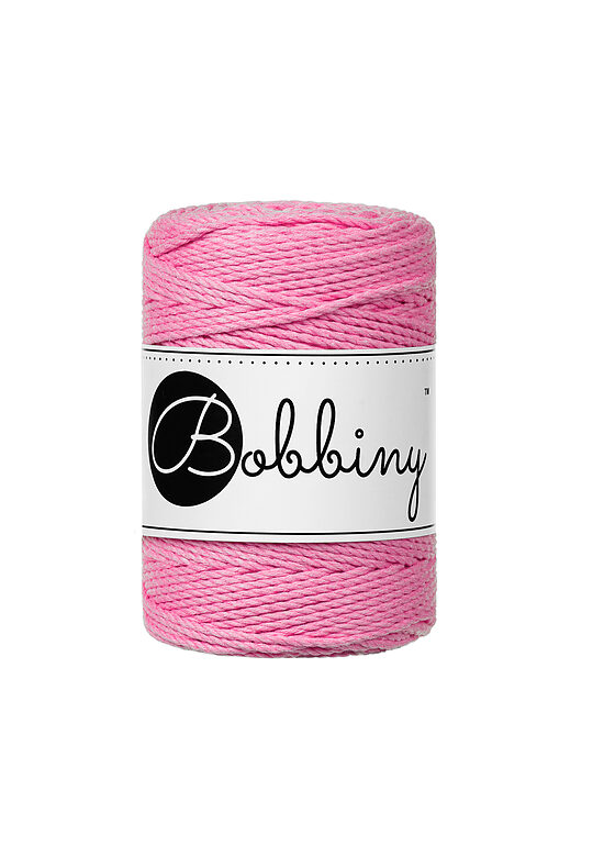 Makramē virve 3PLY - Bubblegum Pink