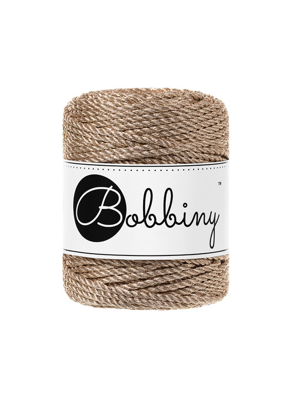 Mettalic Macrame Rope 3PLY - Champagne