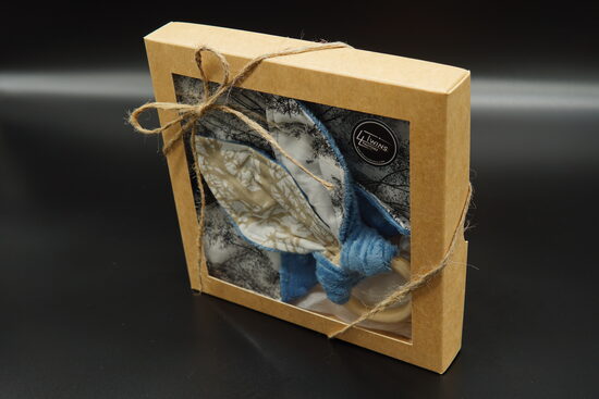 Čaukstošās austiņas un kvadrātiņa komplekts