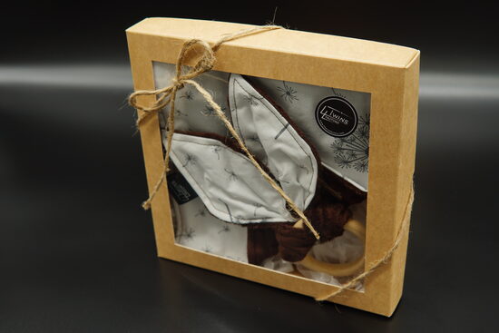 Čaukstošās austiņas un kvadrātiņa komplekts