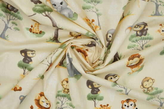 Kokvilna - Āfrikas dzīvnieku mazuļi uz ekru fona