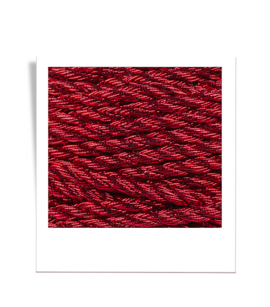Metāliska spīduma makramē virve 3PLY - Mettalic Red