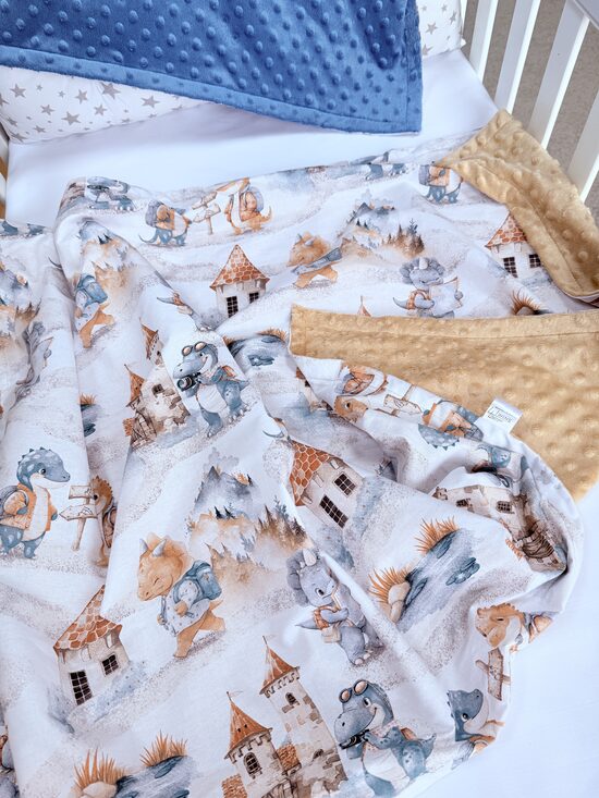 Minky fleece blanket - Dinosaurs