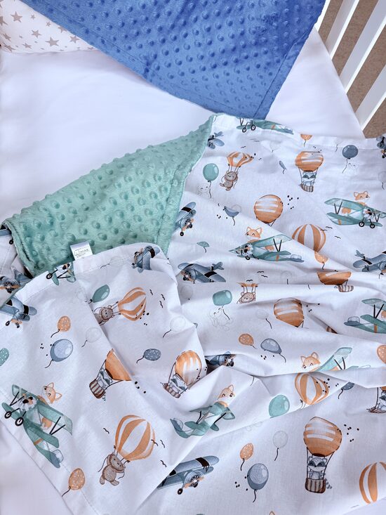 Minky fleece blanket - Airplanes