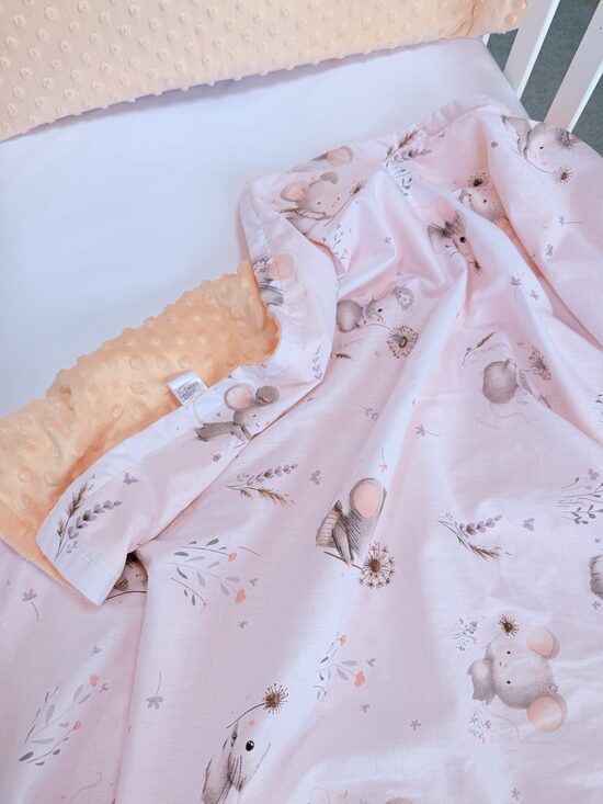 Minky fleece blanket - Mousy