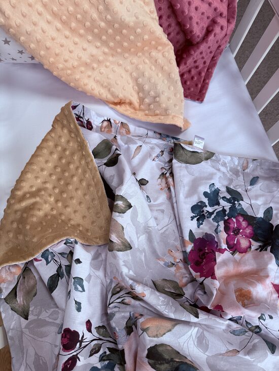 Minky fleece blanket - Flowers