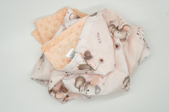 Minky fleece blanket - Mousy