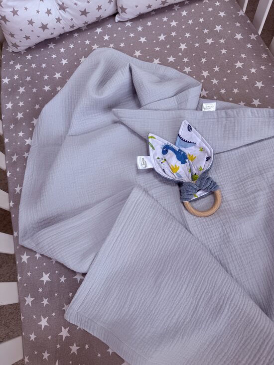 Muslin blanket - Baby Blue