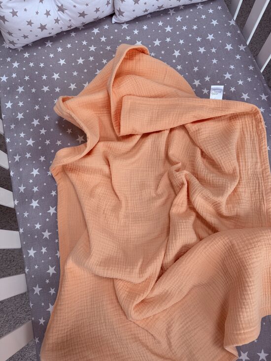 Muslin blanket - Salmon Pink