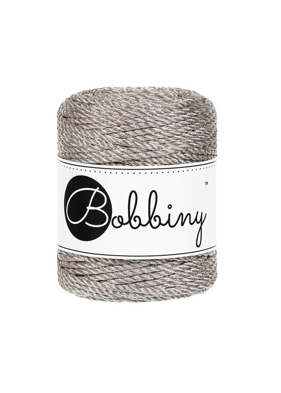 Mettalic Macrame Rope 3PLY - Platinum