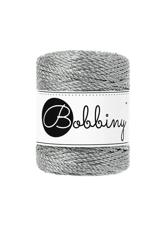 Mettalic Macrame Rope 3PLY - Silver