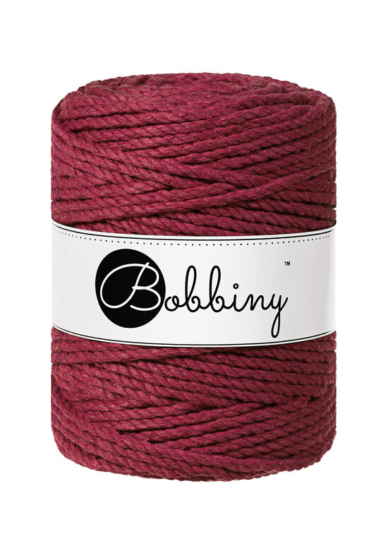 Makramē virve 3PLY - Wine Red