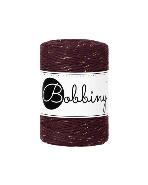 Makramē aukla - Golden Burgundy
