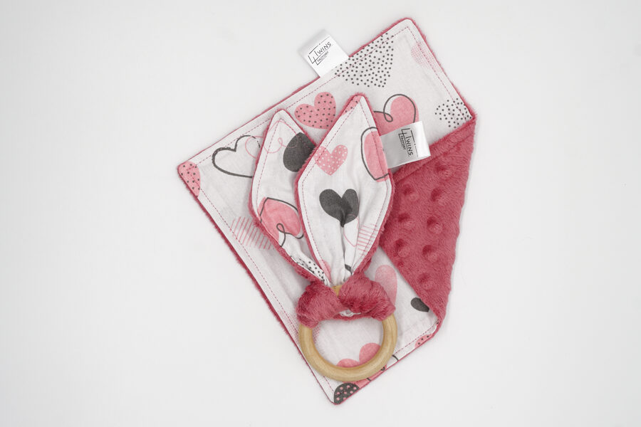 Teether kit - Pink hearts